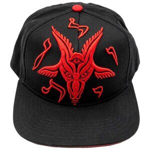 Satanic Goathead Snapback Baseball Hat Cap Kreepsville Baphomet Embroidered New